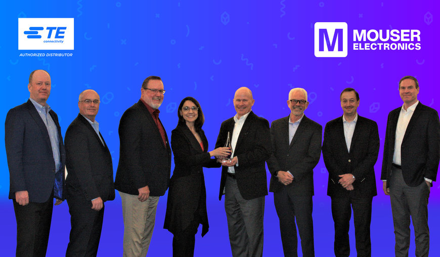 Mouser Electronics nominata per l’ottavo anno Global High Service Distributor of the Year da TE Connectivity